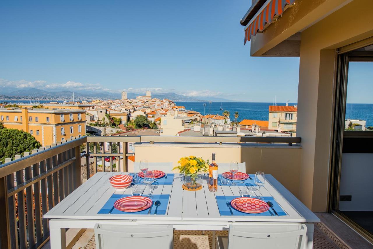 High Standing With Incredible Old Antibes And Sea Views Apartment Bagian luar foto