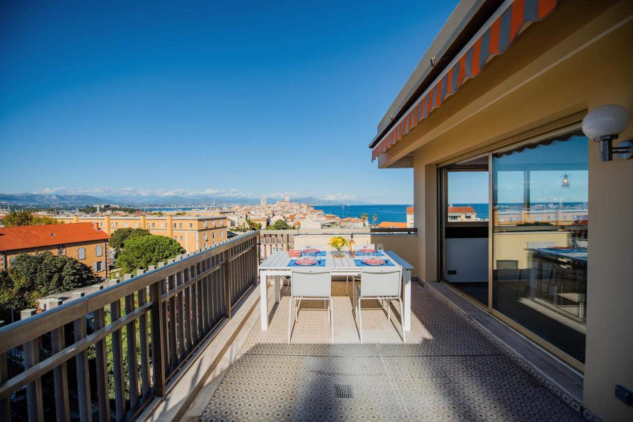 High Standing With Incredible Old Antibes And Sea Views Apartment Bagian luar foto