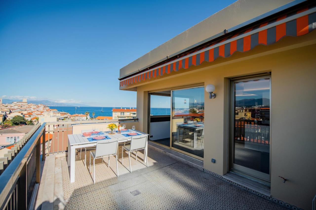 High Standing With Incredible Old Antibes And Sea Views Apartment Bagian luar foto